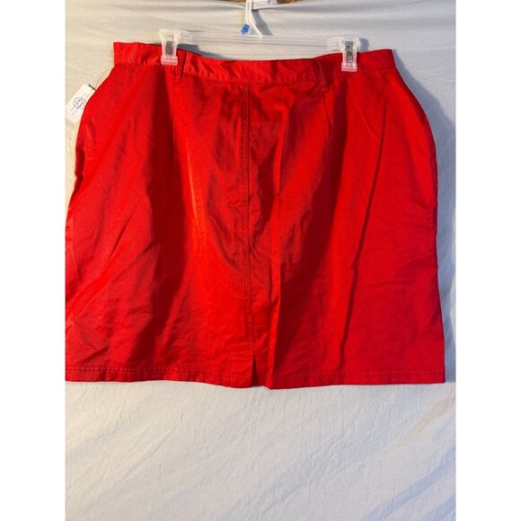 NWT New Red Mini Skirt Short Womens Plus Size 18 Fore Warned Silky Fabric 1X - Picture 3 of 4